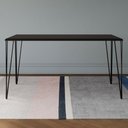Ver imagem 2 de Mesa de Jantar Elen Retangular Tampo de Madeira 140x80cm Preto