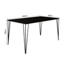 Ver imagem 4 de Mesa de Jantar Elen Retangular Tampo de Madeira 140x80cm Preto