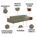 Ver imagem 7 de Sofá Ilha 4 Lugares Living 512cm Modulado Lary Bouclê K01 Cor Verde