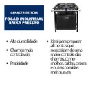 Ver imagem 6 de Fogão Industrial 4 Bocas 30x30 Baixa Pressão P5 com Forno Jcn