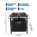 Ver imagem 4 de Fogão Industrial 4 Bocas 30x30 Baixa Pressão P5 com Forno Jcn