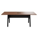Ver imagem 4 de Mesa de Reunião 200cm para 8 Pessoas com Caixa de Tomadas Industrial Executive Marrom/Nogal/Preto