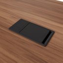 Ver mais imagens de Mesa de Reunião 200cm para 8 Pessoas com Caixa de Tomadas Industrial Executive Marrom/Nogal/Preto