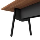 Ver imagem 7 de Mesa de Reunião 200cm para 8 Pessoas com Caixa de Tomadas Industrial Executive Marrom/Nogal/Preto