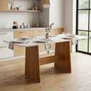 Ver imagem 5 de Mesa de Sala de Jantar Maira 6 Lugares Retangular Tampo MDF 160cm Madeirado-Off White