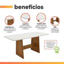 Ver imagem 2 de Mesa de Sala de Jantar Maira 6 Lugares Retangular Tampo MDF 160cm Madeirado-Off White