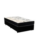Ver imagem 1 de Cama Box Solteiro Colchão Espuma D28 Bambo Branco Ducci + Box Sintético Preto (54x78x188)