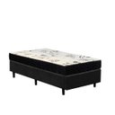 Ver imagem 1 de Cama Box Solteiro Colchão Espuma D28 Bambo Branco Ducci + Box Suede Preto (54x78x188)