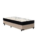 Ver imagem 1 de Cama Box Solteiro Colchão Espuma D28 Bambo Branco Ducci + Box Suede Bege (54x78x188)