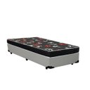 Ver imagem 1 de Cama Box Solteiro Colchão Espuma D28 Oriental Preto Ducci + Box Sintético Branco (54x78x188)