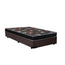 Ver imagem 1 de Cama Box Solteiro Colchão Espuma D28 Oriental Preto Ducci + Box Sintético Marrom (54x78x188)