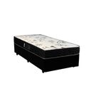Ver imagem 1 de Cama Box Solteiro Colchão Espuma D33 Bambo Branco Ducci + Box Sintético Preto (54x78x188)