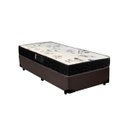 Ver imagem 1 de Cama Box Solteiro Colchão Espuma D33 Bambo Branco Ducci + Box Sintético Marrom (57x78x188)