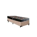 Ver imagem 1 de Cama Box Solteiro Colchão Espuma D33 Oriental Preto Ducci + Box Suede Bege (57x78x188)