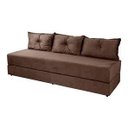 Ver imagem 3 de Sofá Cama 3 em 1 Tecido Suede Marrom