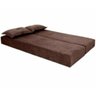 Sofá Cama 3 em 1 Tecido Suede Marrom - 2