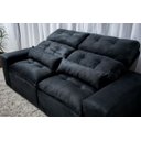 Ver imagem 3 de Sofá Retrátil e Reclinável com Pillow 2,00m Tecido Suede Preto
