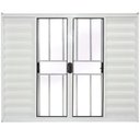 Ver imagem 1 de Janela Veneziana 6 Folhas Alumínio Branco 1.00 x 2.00 Modular com Grade