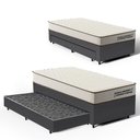 Ver imagem 1 de Cama Box Solteiro com Colchão de Espuma D45 Double Comfort + Auxiliar de Molas Unique 88cm