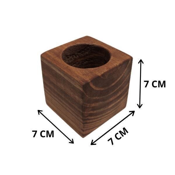 Vaso Para suculentas em Madeira-Vaso Rustico para Suculentas - 2