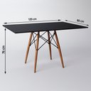Ver imagem 2 de Mesa Jantar Eiffel Wood Tampo Retangular de Madeira 120x80cm Preto