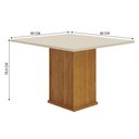 Ver imagem 2 de Mesa de Jantar Napoli 90x90 Reto Freijó Decor Off White – Leifer Móveis