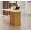 Ver imagem 3 de Mesa de Jantar Napoli 90x90 Reto Freijó Decor Off White – Leifer Móveis