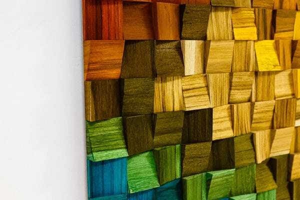 Quadro de Madeira Fly Parkiet Brasil 35cm x 90cm - 4