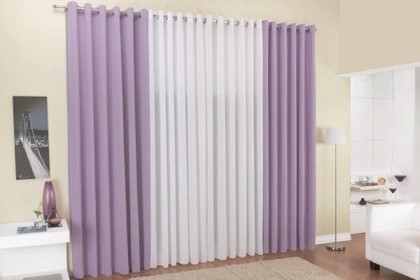 Cortina Malha Veneza para Varão 4,00M x 2,80M Lilás / Branco - 1