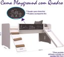Ver imagem 4 de Cama Playground com Escorregador e Rampa Branca Completa Móveis