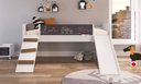 Ver imagem 5 de Cama Playground com Escorregador e Rampa Branca Completa Móveis