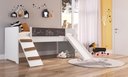 Ver imagem 1 de Cama Playground com Escorregador e Rampa Branca Completa Móveis