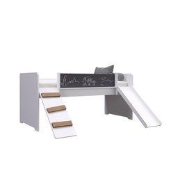 Cama Playground com Escorregador e Rampa Branca Completa Móveis - 3