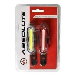 Par Dianteiro+Traseiro Farol Led Recarregável Absolute JY-6055 - 2