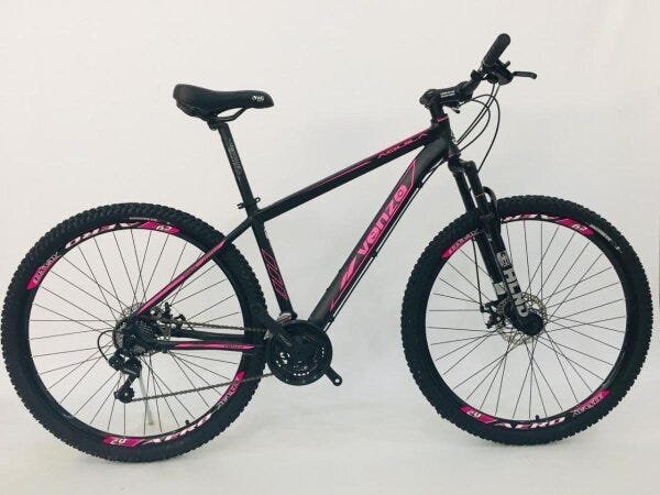 Bicicleta Feminina Aro 29 Venzo 21v Shimano Freio Disco T. 15
