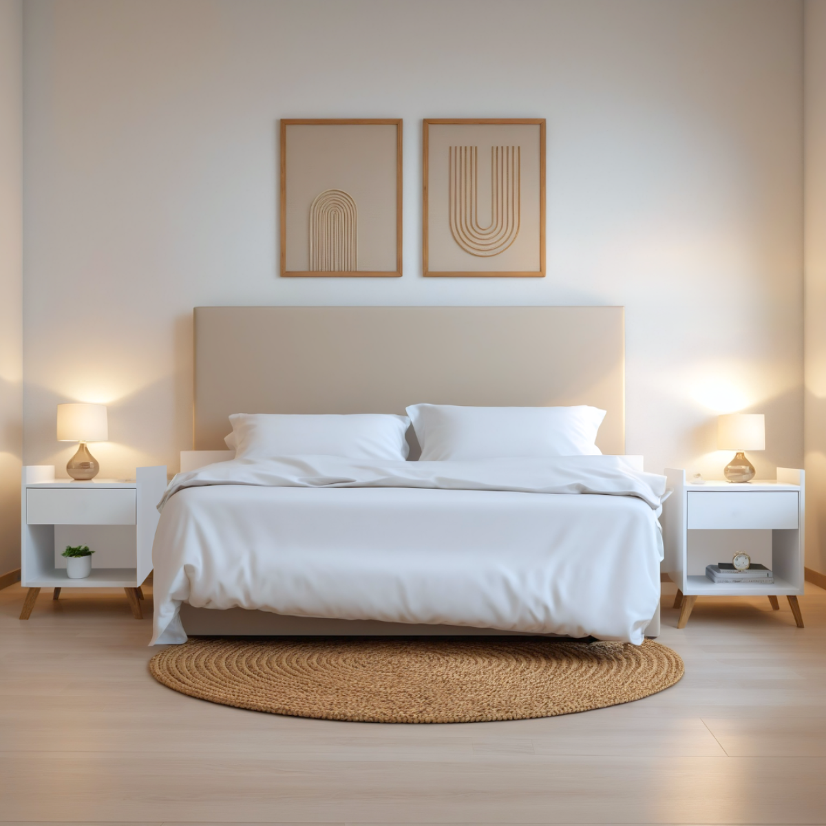 Kit 2 Mesas de Cabeceira Branca Mudo Nicho com Gaveta Organizadora Porta Objetos Moderno Quarto Cama