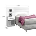 Ver imagem 3 de Cabeceira Solteiro 1 Mesa de Apoio 1 Gaveta Pequim Leifer