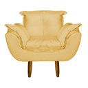 Ver imagem 1 de Poltrona Opala Infantil Decorativa Mini Sofá para Criança Suede Amarelo - Ninho Decor