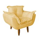 Ver imagem 2 de Poltrona Opala Infantil Decorativa Mini Sofá para Criança Suede Amarelo - Ninho Decor