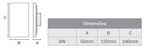 Luminária Led Arandela de Sobrepor 8W 6.500K - Kian - 3