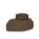 Ver imagem 1 de Sofá Ilha Dakota Chaise 168cm Modulado Encosto Almofada Solta Veludo Marrom G33 - Gran Belo