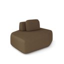 Ver imagem 2 de Sofá Ilha Dakota Chaise 168cm Modulado Encosto Almofada Solta Veludo Marrom G33 - Gran Belo