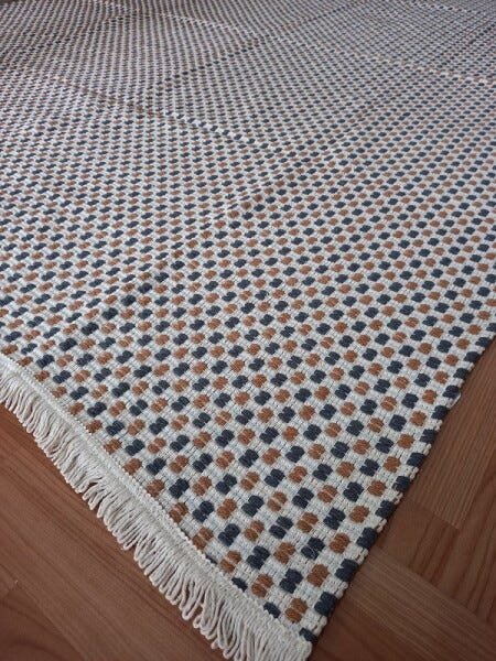 Tapete Grande 1,98x2,48 M - Caramelo com Cinza - 1