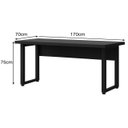 Ver imagem 6 de Mesa Escritório Pé Quadro - 1,70x0,70m - s/ Gavetas - Preto / Preto - 26003