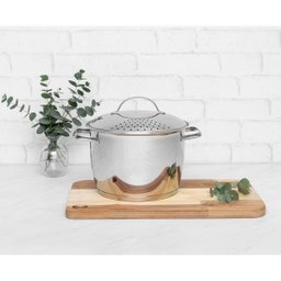 Espagueteira Tramontina Allegra Aço Inox com Fundo Triplo 22 Cm 5,5 L - 2