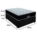 Ver imagem 5 de Cama Box Baú Casal Suede + Colchão Airtech Molas Ensacadas Antares Ortobom 138x188x71 Cor:preto