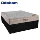 Ver imagem 5 de Cama Box Baú Casal Suede + Colchão Ortobom Airtech Molas Ensacadas 138x188x65 Preto