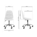 Ver imagem 7 de Kit 3 Cadeiras Office Eiffel Botonê Ajustável Base Giratória - Branco
