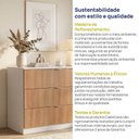 Ver imagem 7 de Cômoda Planejada 3 Gavetas 109cm Hera CabeCasa MadeiraOriginals Branco Algodão/Louro