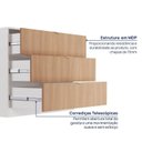 Ver imagem 5 de Cômoda Planejada 3 Gavetas 109cm Hera CabeCasa MadeiraOriginals Branco Algodão/Louro